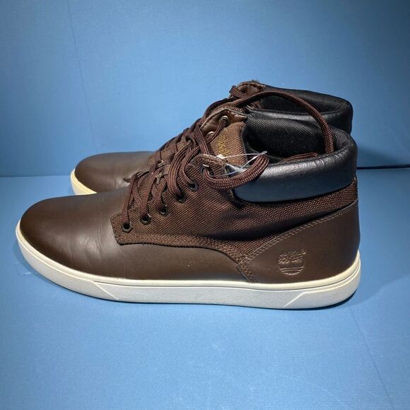 Timberland men’s dark brown leather lace up Chukka boots size 10,5 A113N - Picture 4 of 7